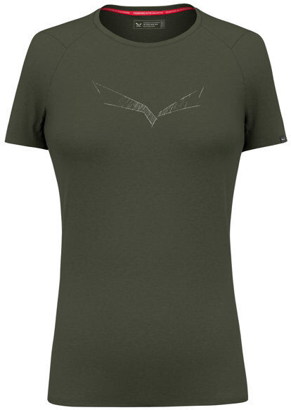 Salewa Pure Eagle Sketch AM W - T-shirt - donna Dark Green/White I48 D42