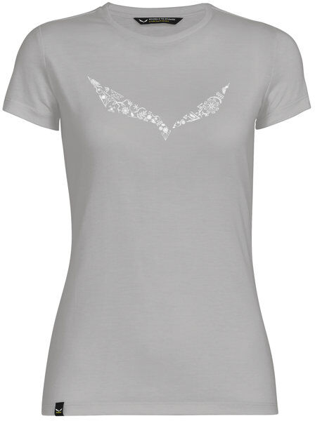 Salewa Solid Dri-Release - T-shirt trekking - donna Light Grey/White I38 D32