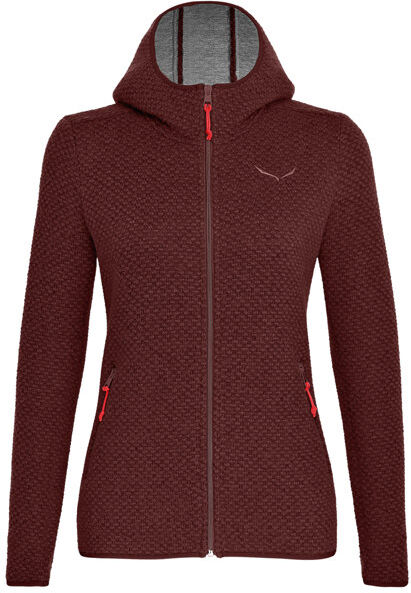 Salewa Woolen 2L - giacca trekking con cappuccio - donna Dark Red/Red I50 D44