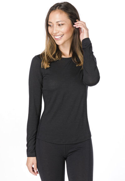 Super.Natural W Base Crew Neck 230 - maglietta tecnica a maniche lunghe - donna Black XL