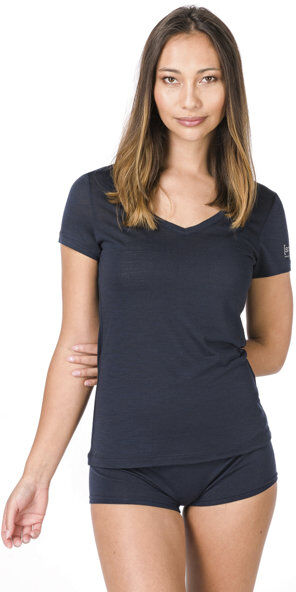 Super.Natural Base V-Neck 140 - maglietta tecnica - donna Blue XL