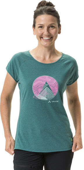 Vaude Tekoa II - T-shirt - donna Green/Pink I38 D34