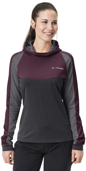 Vaude W Qimsa LS II - maglia ciclismo manica lunga - donna Dark Red/Grey I42 D38