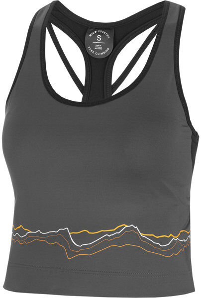 Wild Country Session AOP - reggiseno sportivo basso sostegno - donna Dark Grey/Black/Yellow I44 D38