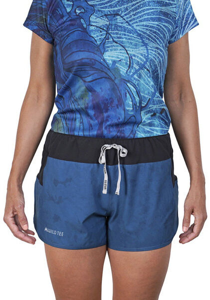 Tee Antelope - pantaloni corti trail running - donna Blue L