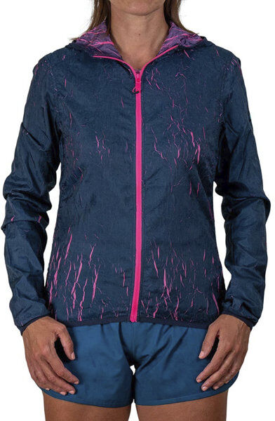 Tee Lava W - giacca con cappuccio trail running - donna Blue/Fucsia L