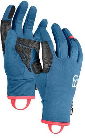 Ortovox Guanti fleece light glove w, guanti donna mountain blue xs