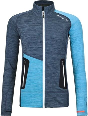 Ortovox Strato intermedio fleece light, giacca pile donna deep ocean m