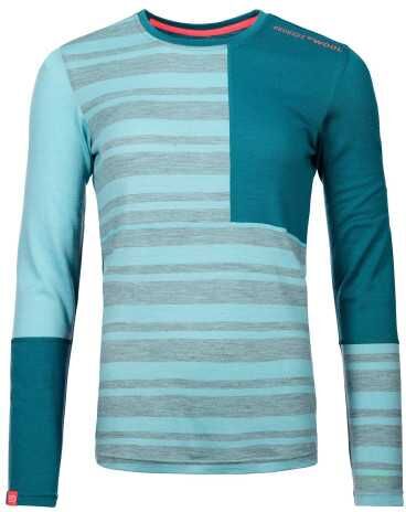 Ortovox Intimo / t-shirt 185 rock'n'wool long sleeve w, maglia a maniche lunghe donna ice waterfall m