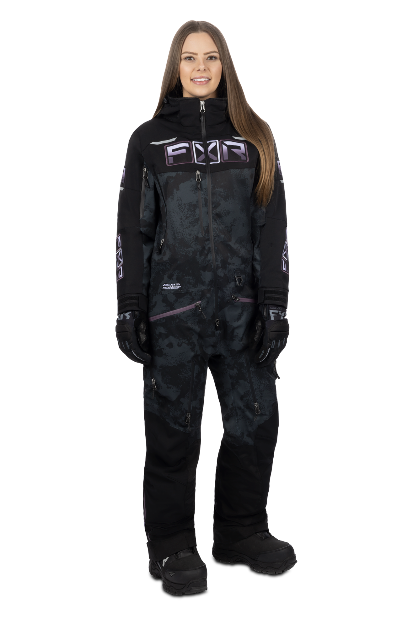 FXR Tuta Donna  Maverick Lite Nero-Muted Grape Fade