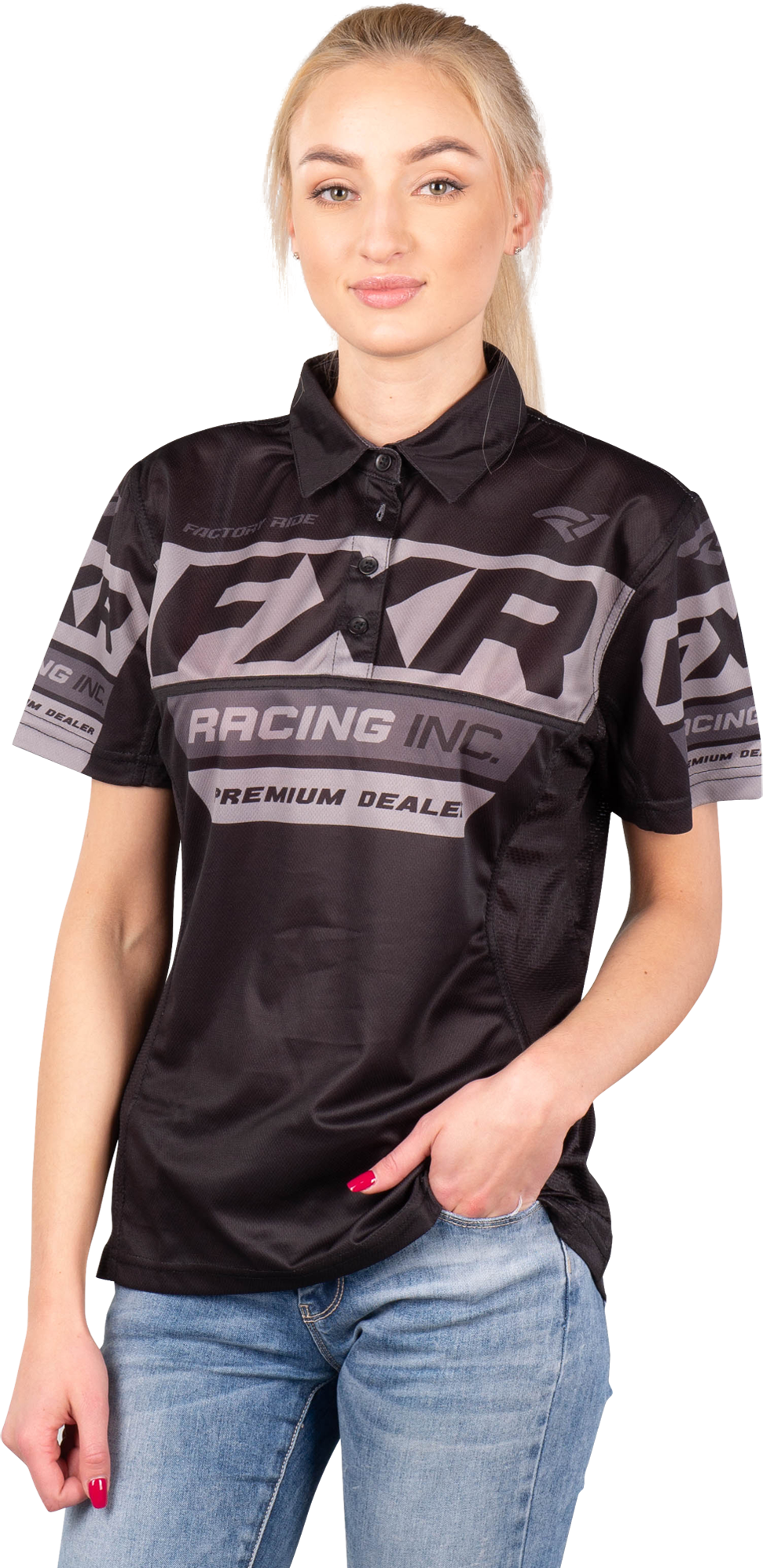 FXR Polo Donna  Race Division Nero