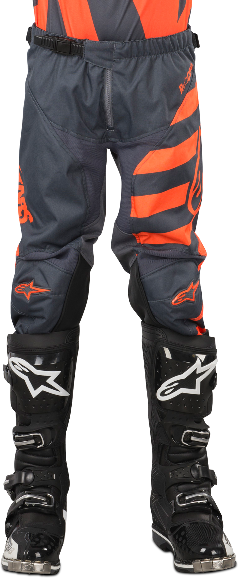 Alpinestars Pantaloni Cross Bambino  Racer Braap Antracite-Arancio Fluo