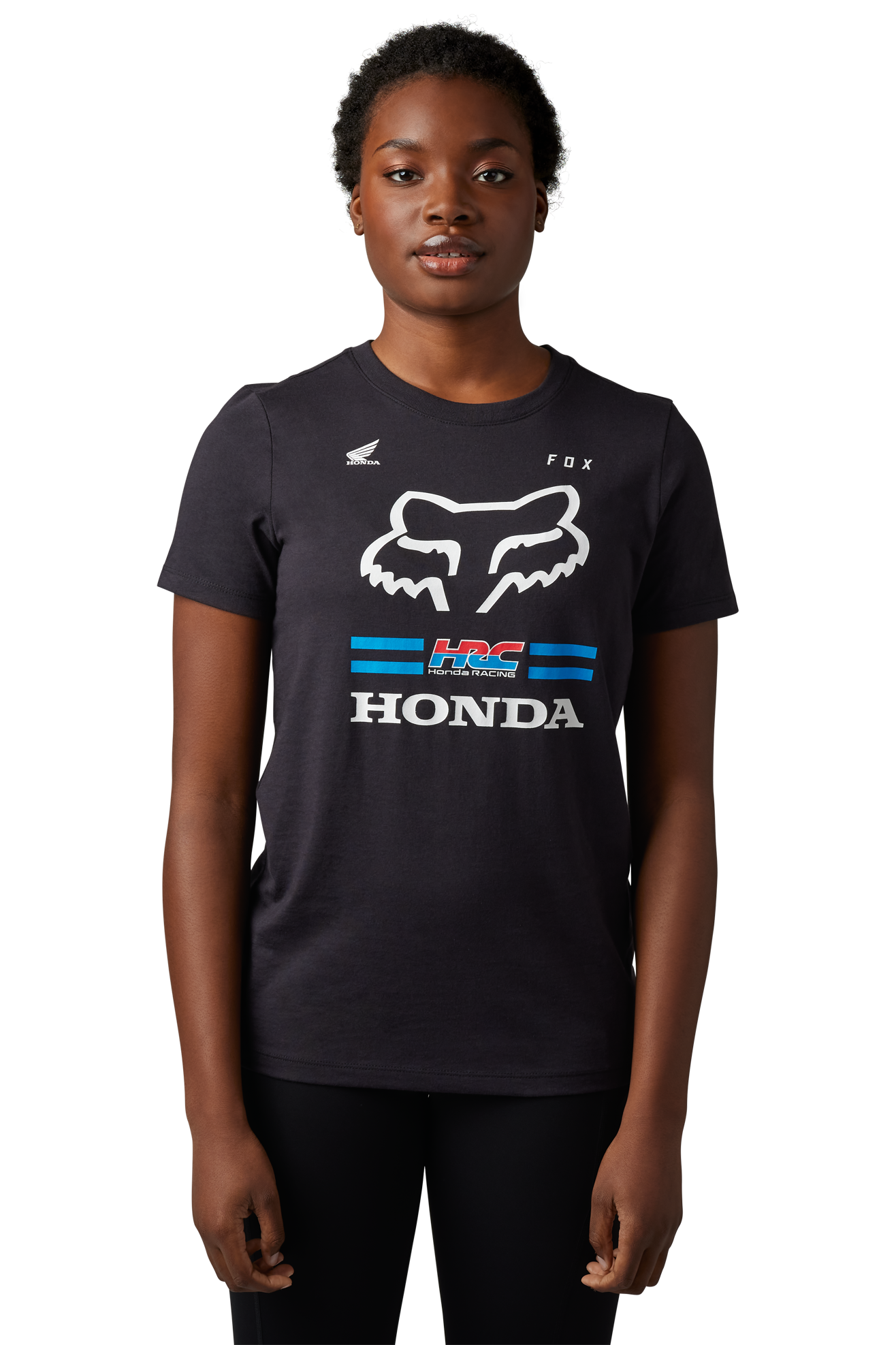 FOX T-Shirt Donna  X Honda Nera