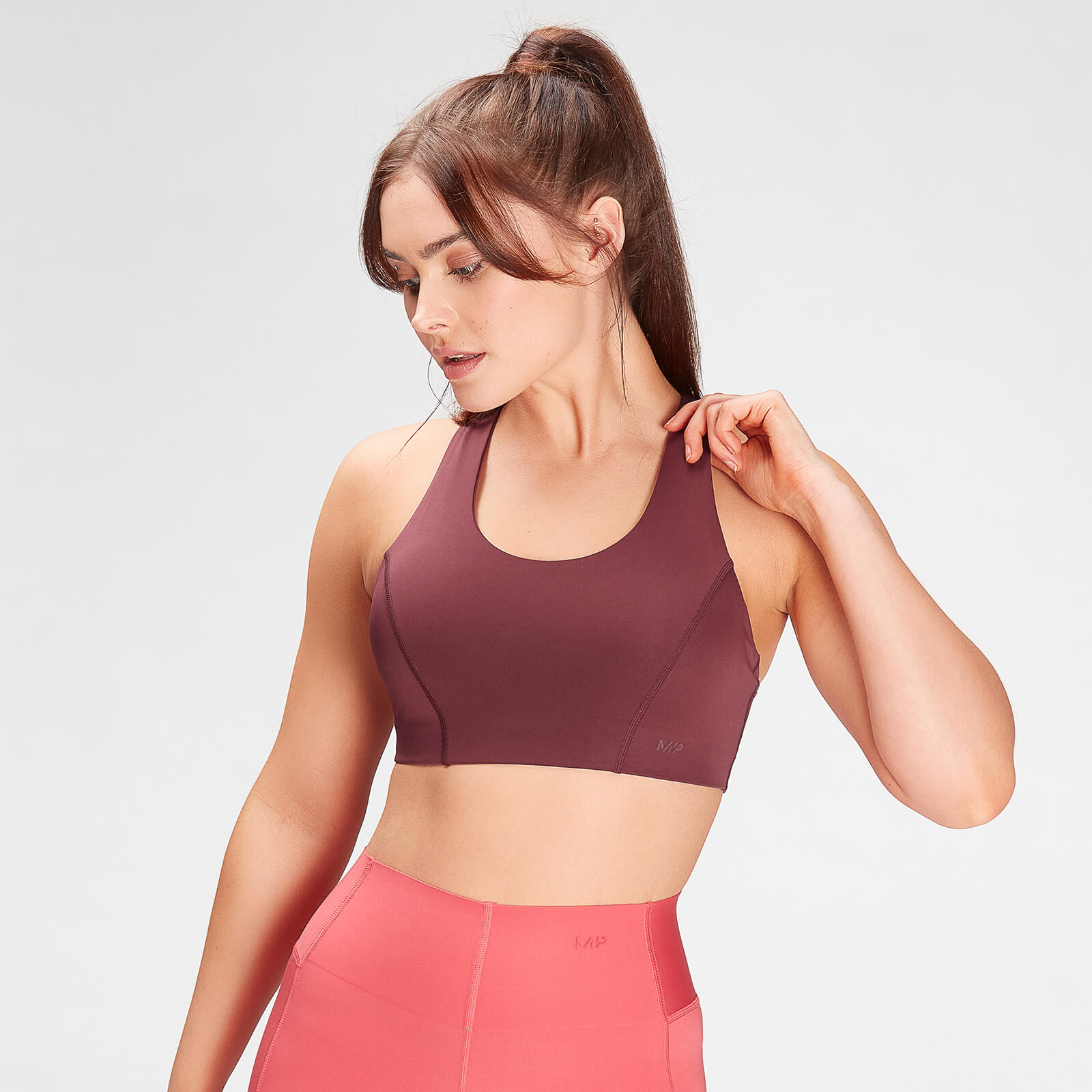Mp Women's Coosure Repreve® Sports Bra - Washed Oxblood - XXS