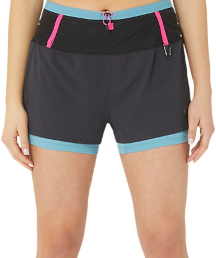 Asics Fujitrail 2 N 1 Pantaloncini - Donna - Xs;xl;s - Nero