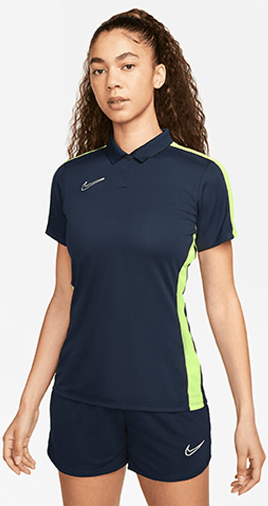 Nike Polo Academy 23 Blu Navy e Giallo Fluorescente per Donne DR1348-452 XS