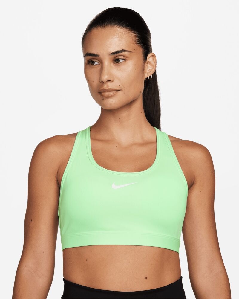 Nike Brassière Swoosh Medium Support padded pour Femme Couleur : Vapor Green/White Taille : S S