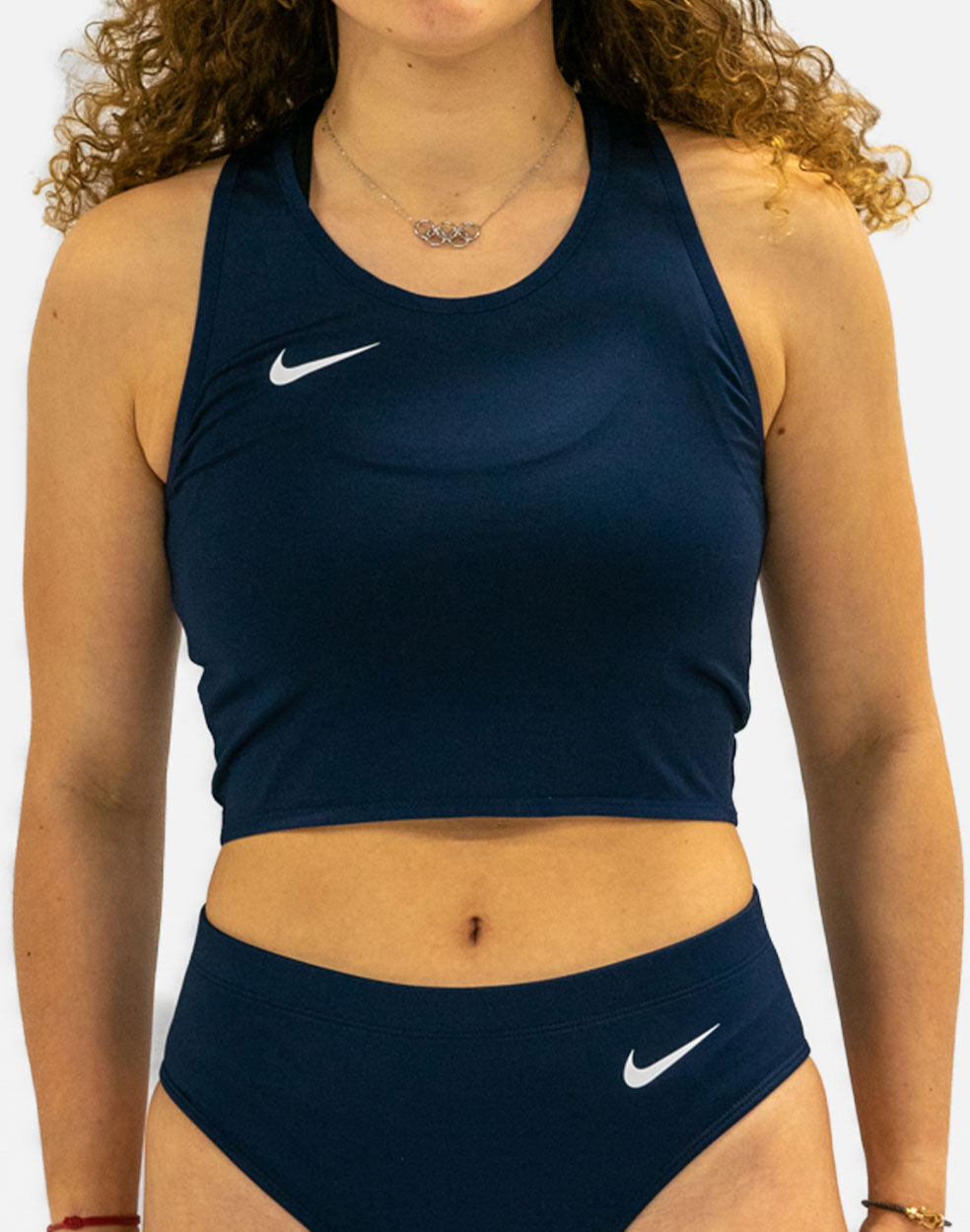 Nike Canotta da running Stock Blu Navy per Donne NT0312-451 L