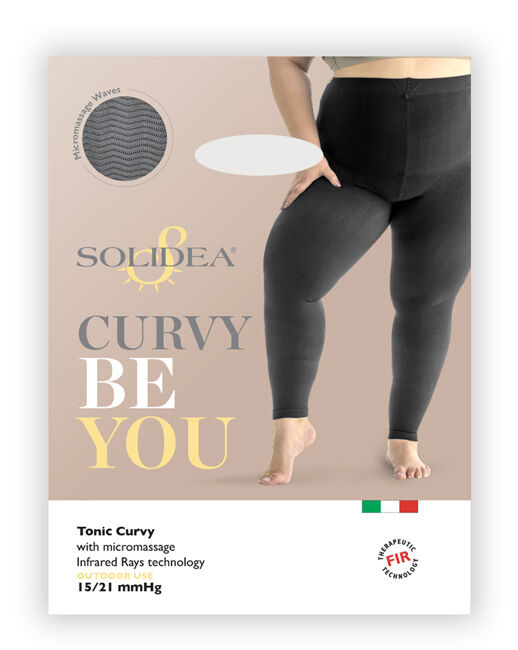 SOLIDEA Be you tonic curvy leggings massaggiante coprente nero s-xl