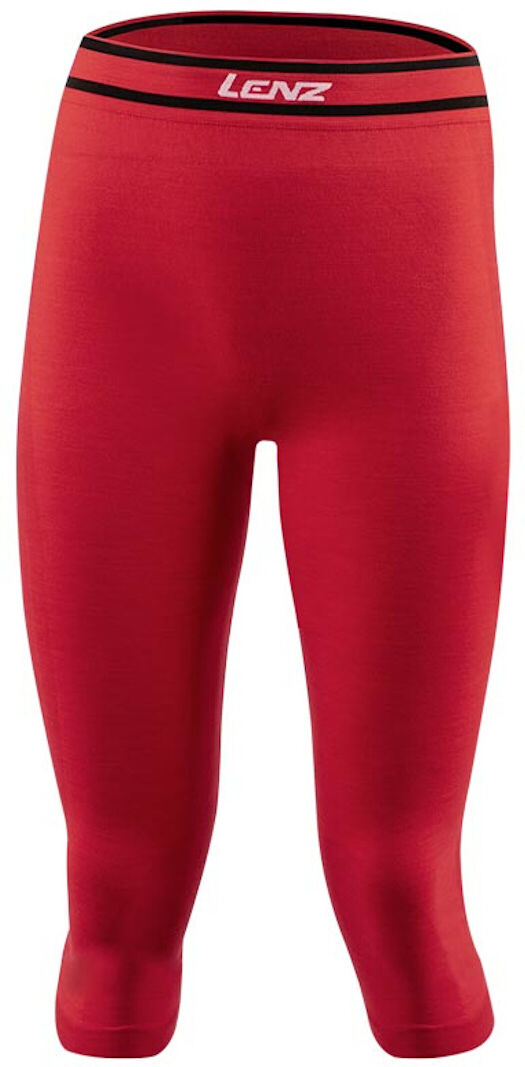 Lenz 6.0 Merino 3/4 Pantaloni funzionali da donna Rosso XS