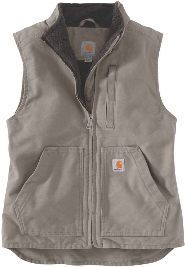 Carhartt Sherpa Lined Mock Neck Gilet donna Grigio XS