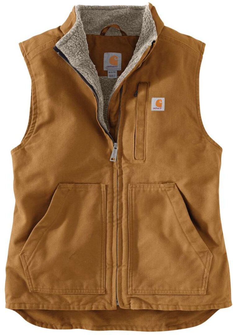 Carhartt Sherpa Lined Mock Neck Gilet donna Marrone L