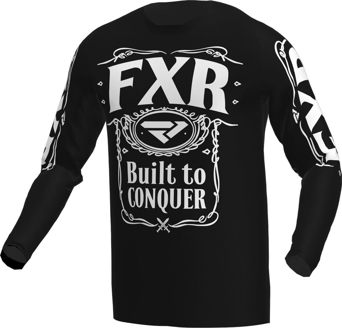 FXR Clutch Conquer Maglia Motocross Nero Bianco 2XL