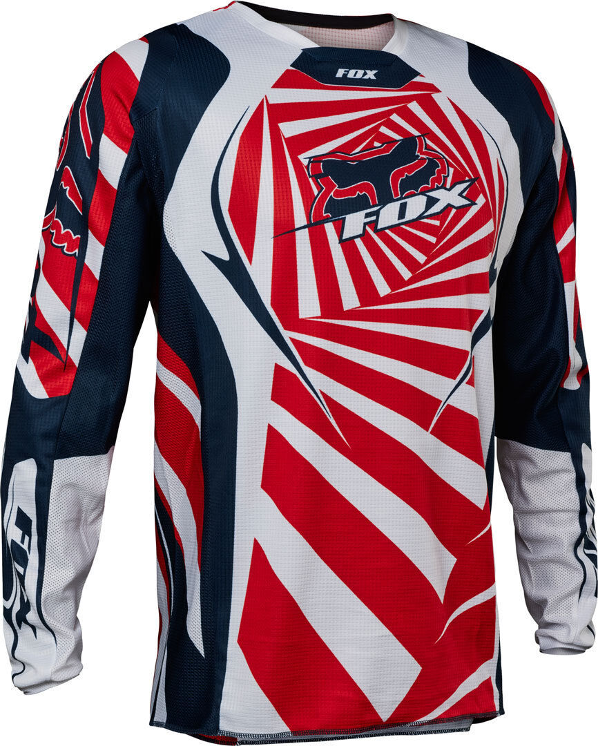 Fox 180 Goat Maglia Motocross Rosso Blu 2XL