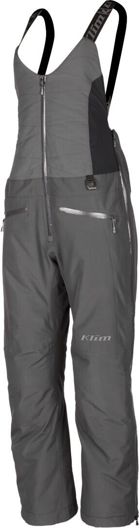 Klim Allure Pantaloni con bretelle da donna in motoslitta Nero Grigio M