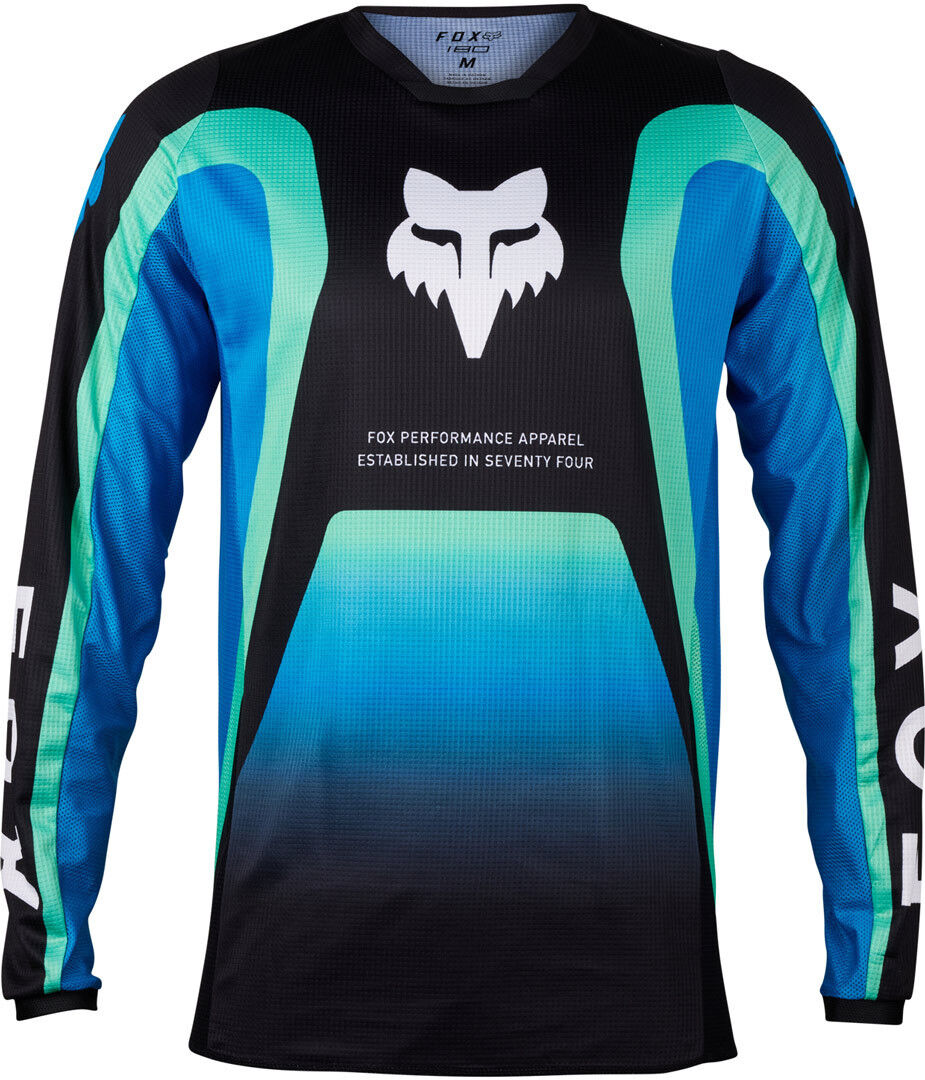 Fox 180 Ballast Maglia Motocross Nero Blu 2XL