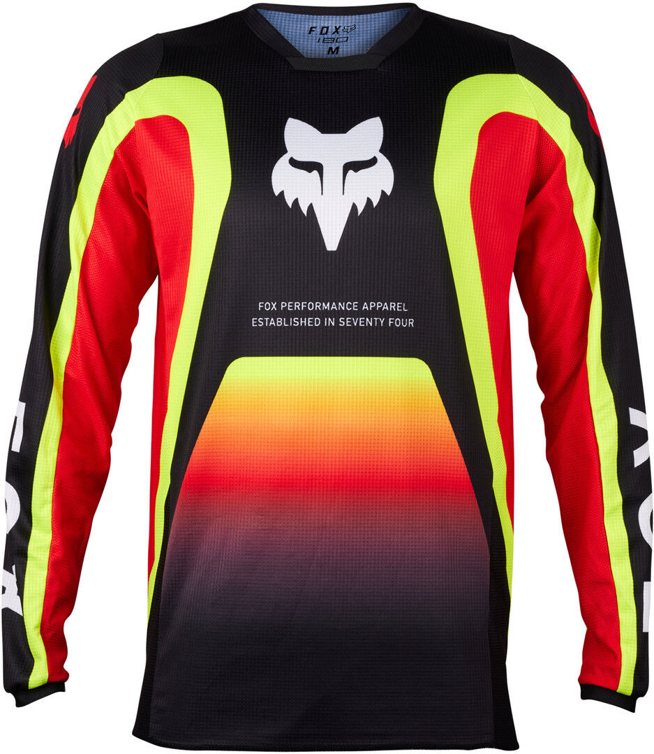 Fox 180 Ballast Maglia Motocross Nero Rosso 2XL