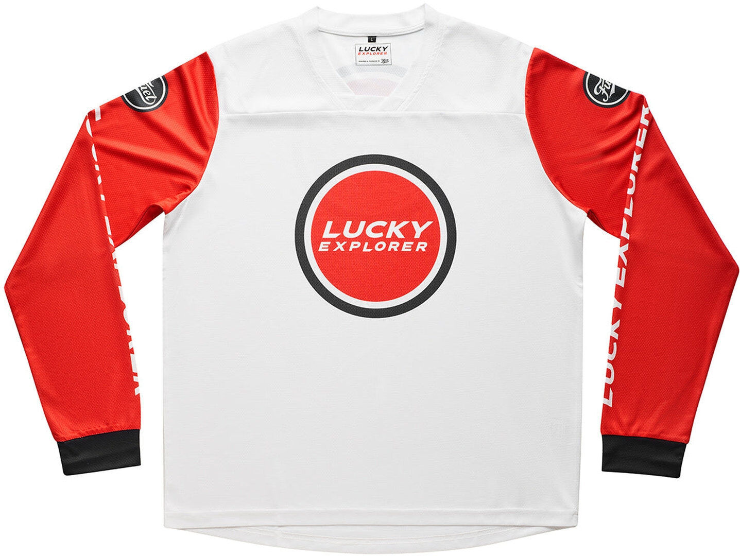 Fuel Endurage Lucky Explorer Maglia Motocross Bianco Rosso XL