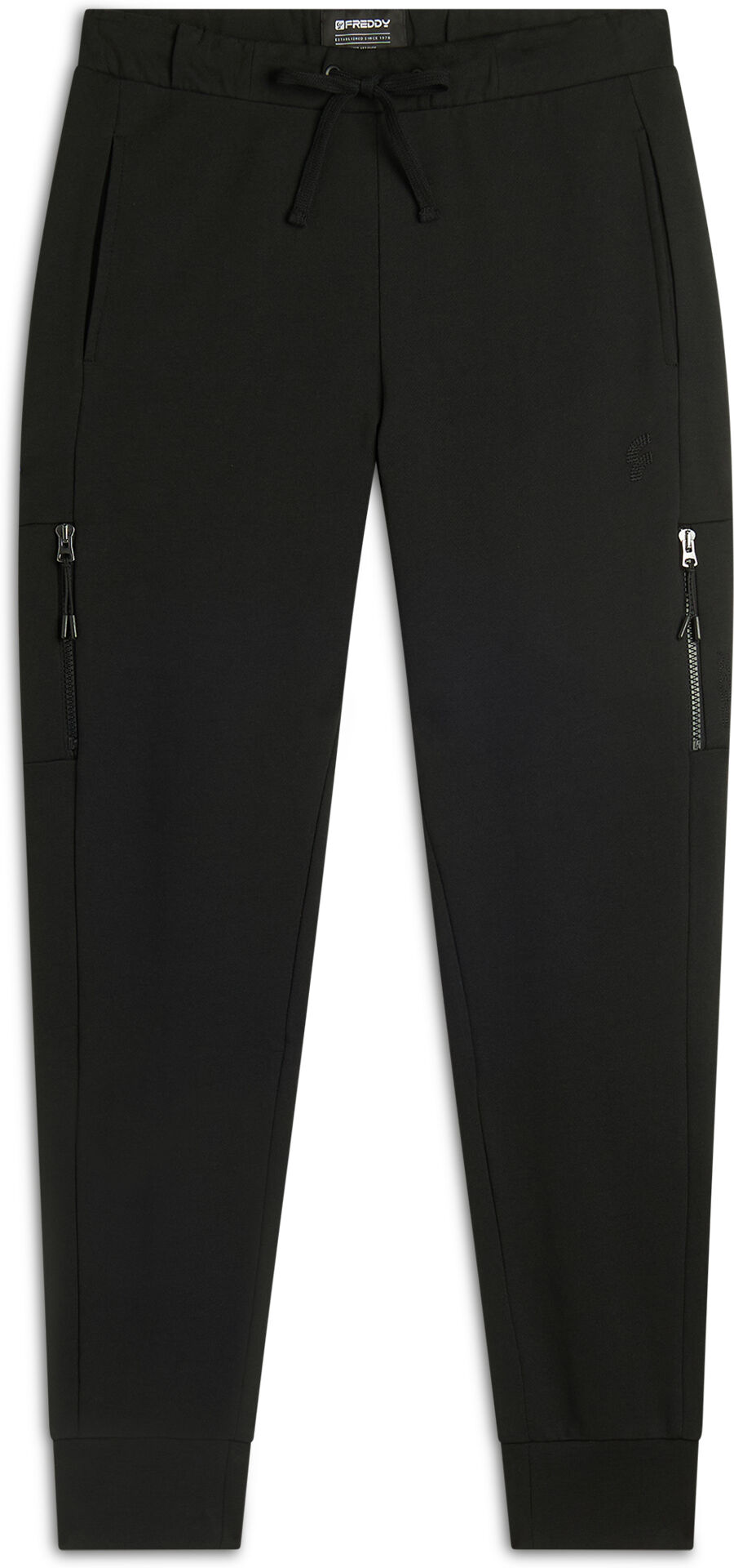 Freddy Pantaloni joggers da uomo con zip laterali Nero Uomo Medium