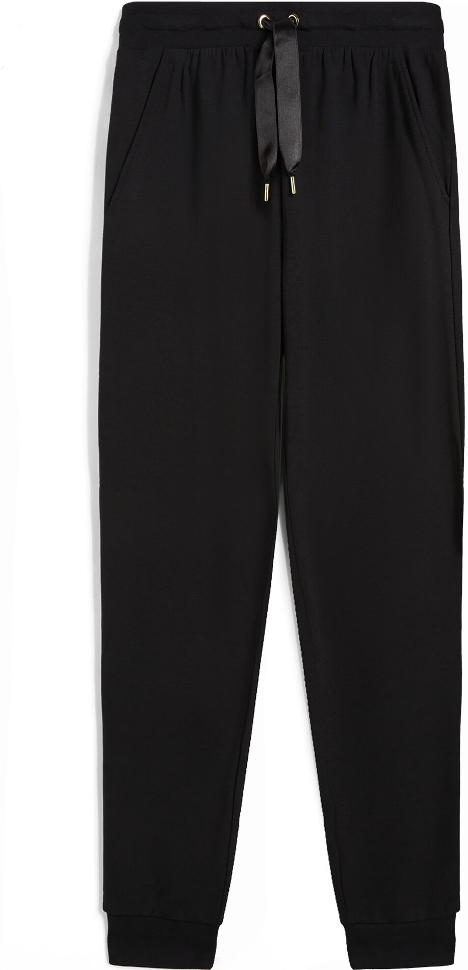 Freddy Pantaloni regular fit in felpa viscosa con fondo a polsino Nero Donna Medium