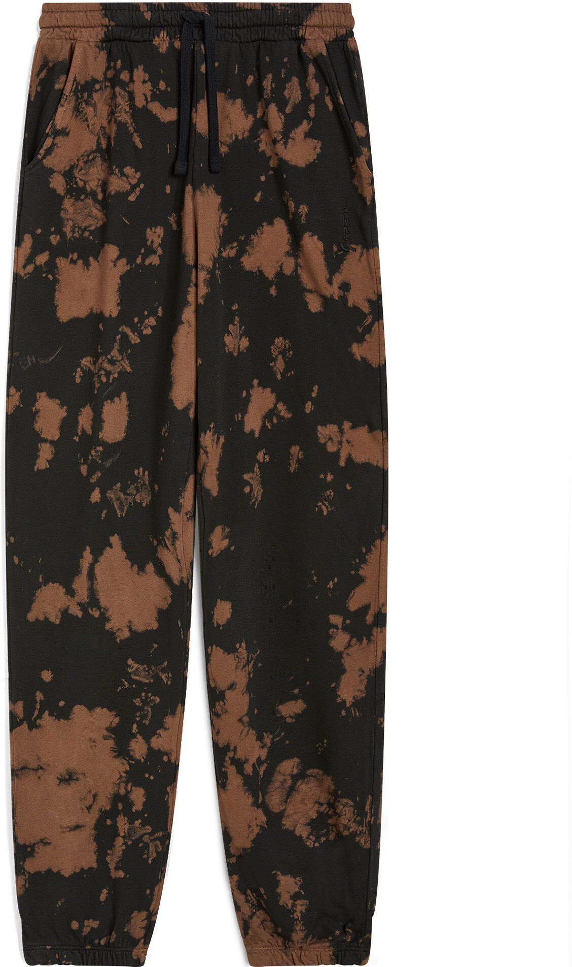 Freddy Pantaloni sportivi in felpa stampata tie dye Black-Brown Donna Small