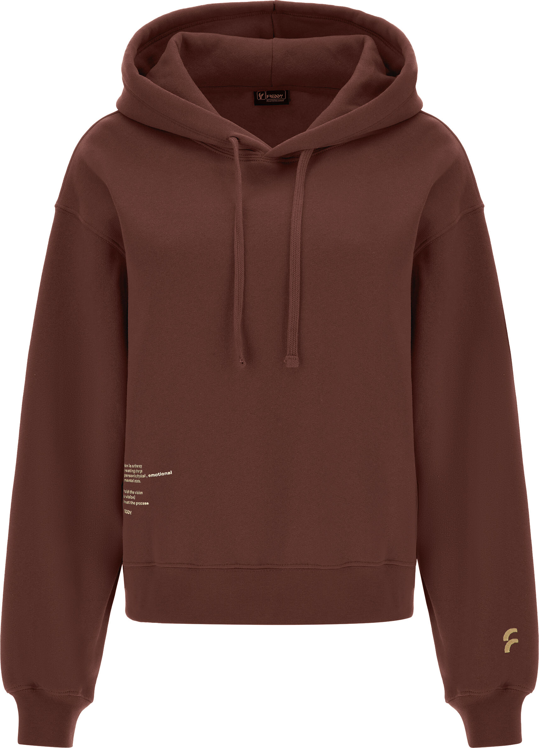 Freddy Felpa comfort fit con cappuccio e stampa sul fondo Rocky Road Donna Medium