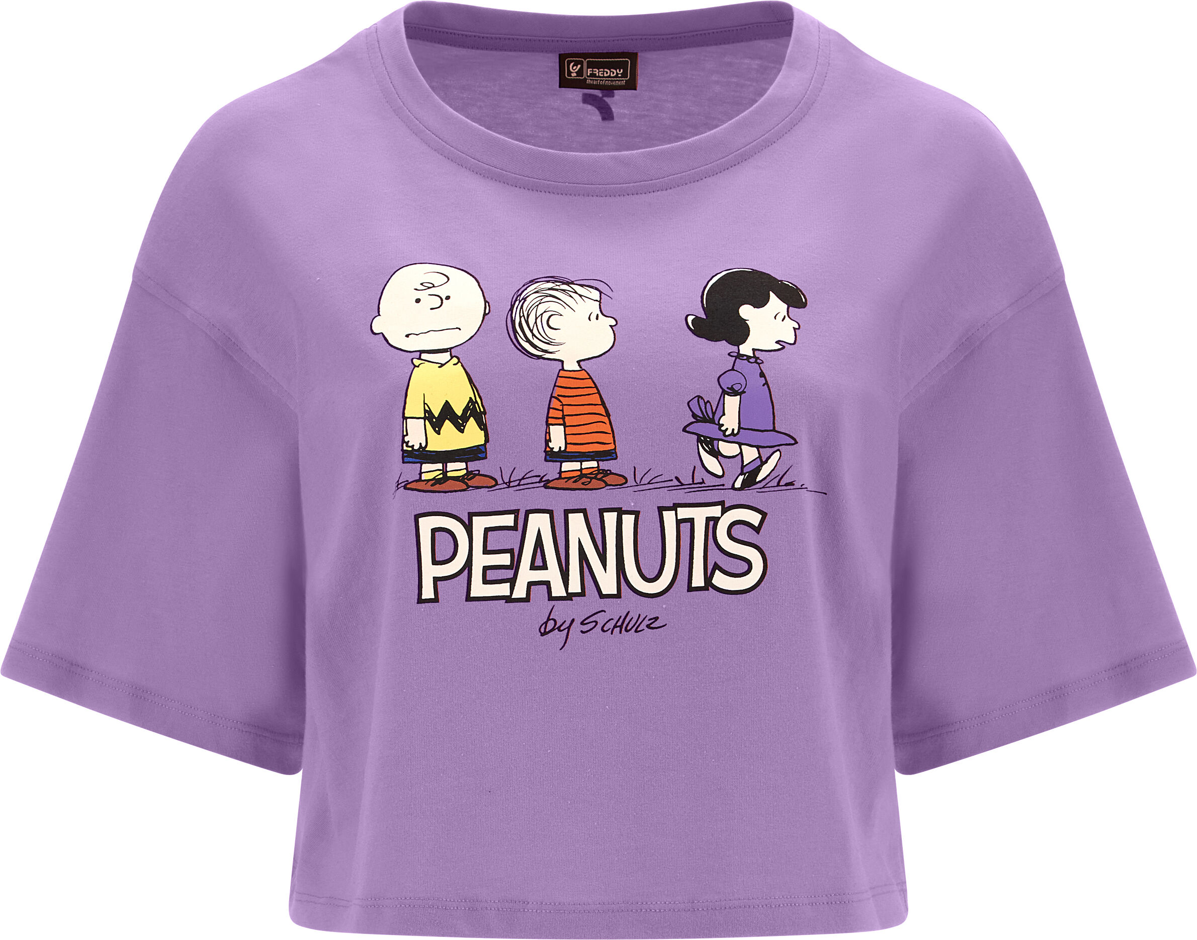 Freddy T-shirt corta comfort fit con stampa Peanuts English Lavander Donna Medium