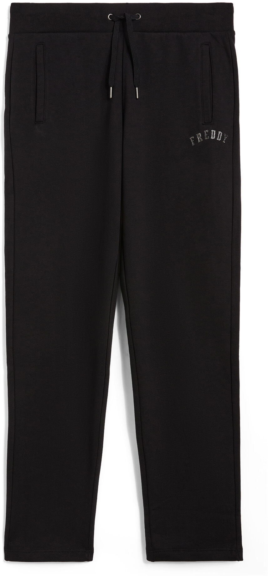 Freddy Pantaloni in felpa garzata regular fit fondo dritto Nero Donna Extra Small