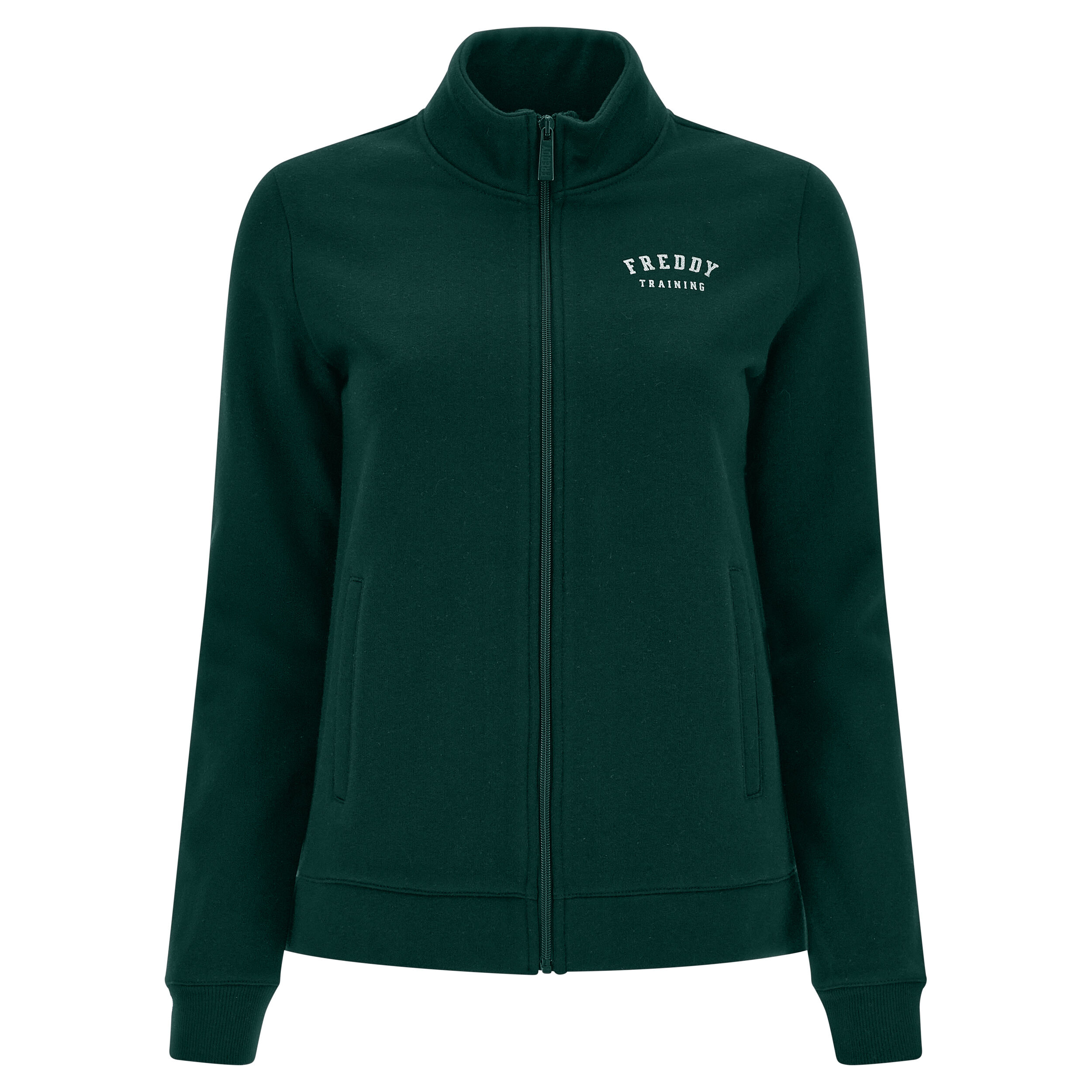 Freddy Felpa chiusura zip con collo alto e spacchetti sul fondo Ponderosa Pine Donna Small