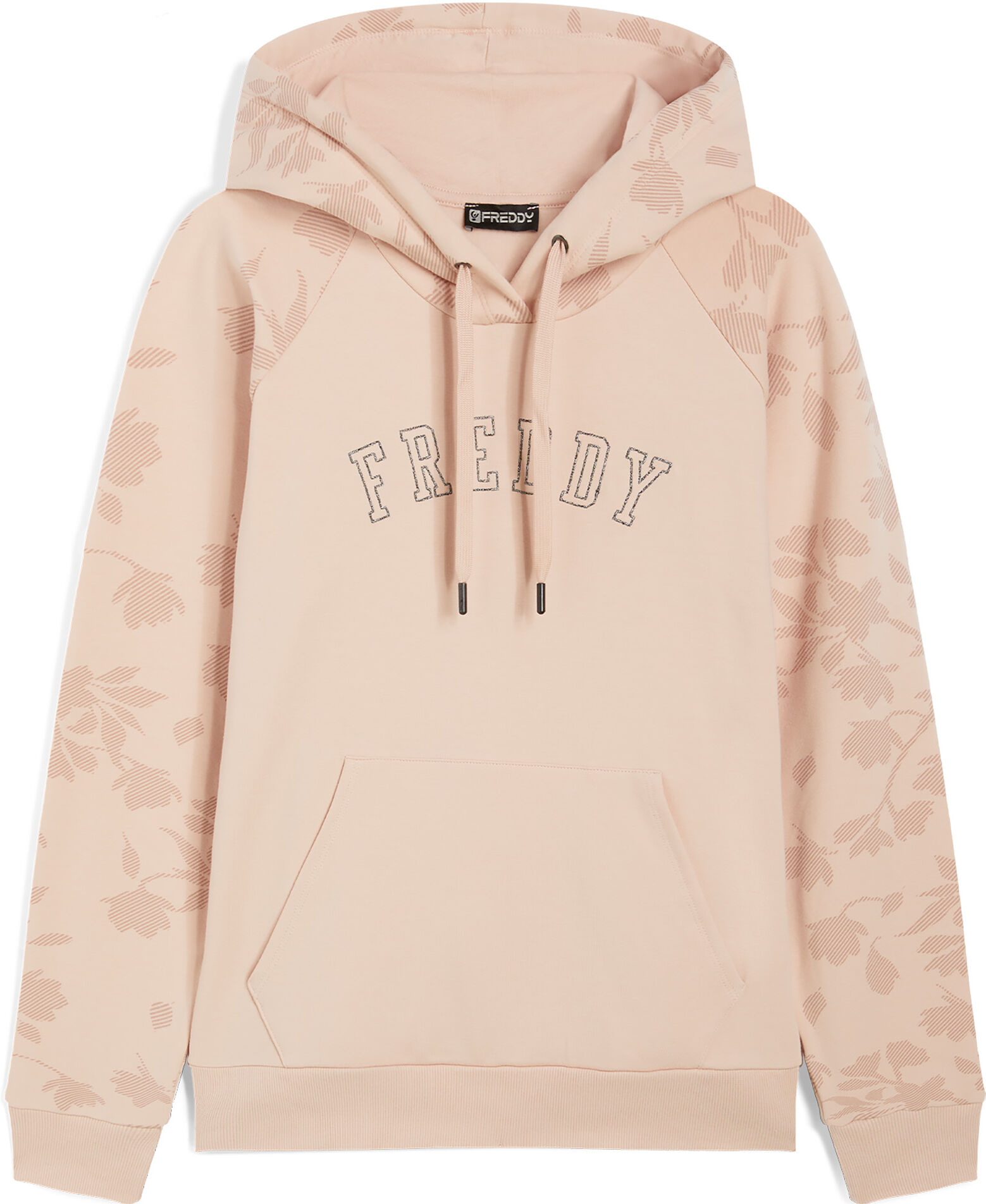 Freddy Felpa con cappuccio e maniche stampa floreale in tono Pink-Allover Flower Pink Donna Medium