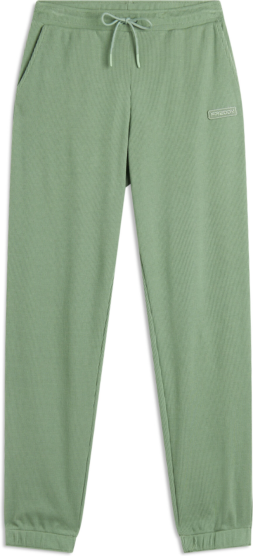 Freddy Pantaloni joggers da donna in tessuto jersey waffle Hedge Green Donna Small