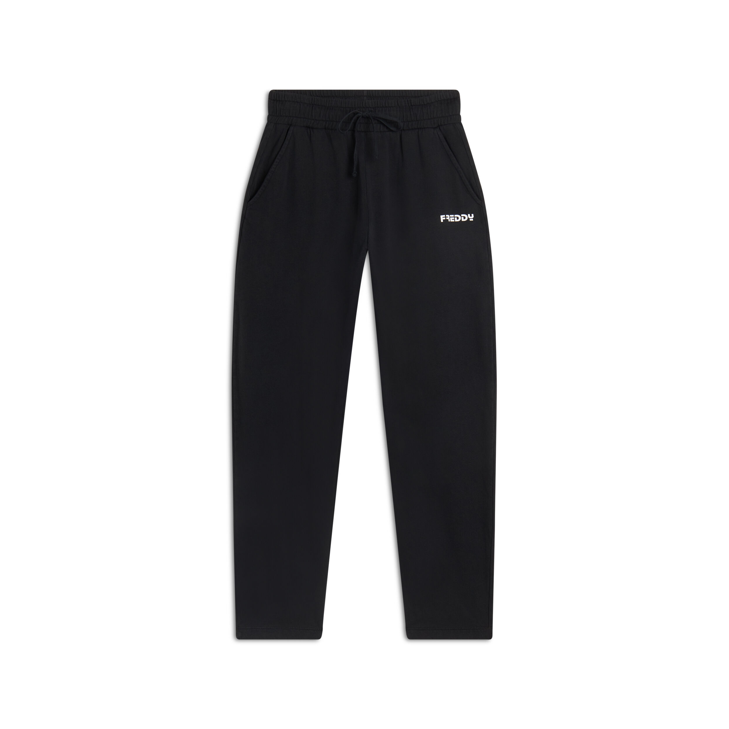 Freddy Pantaloni joggers cropped in cotone 100% Black Direct Dyed Donna Medium