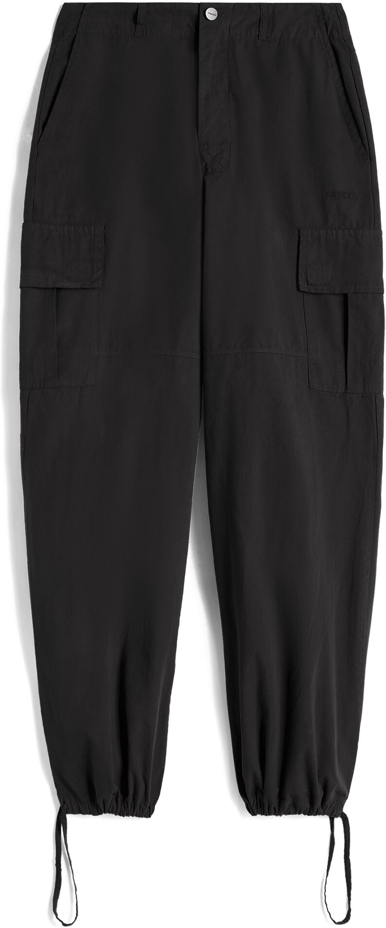 Freddy Pantaloni cargo in canvas tinto capo Black Direct Dyed Donna Large