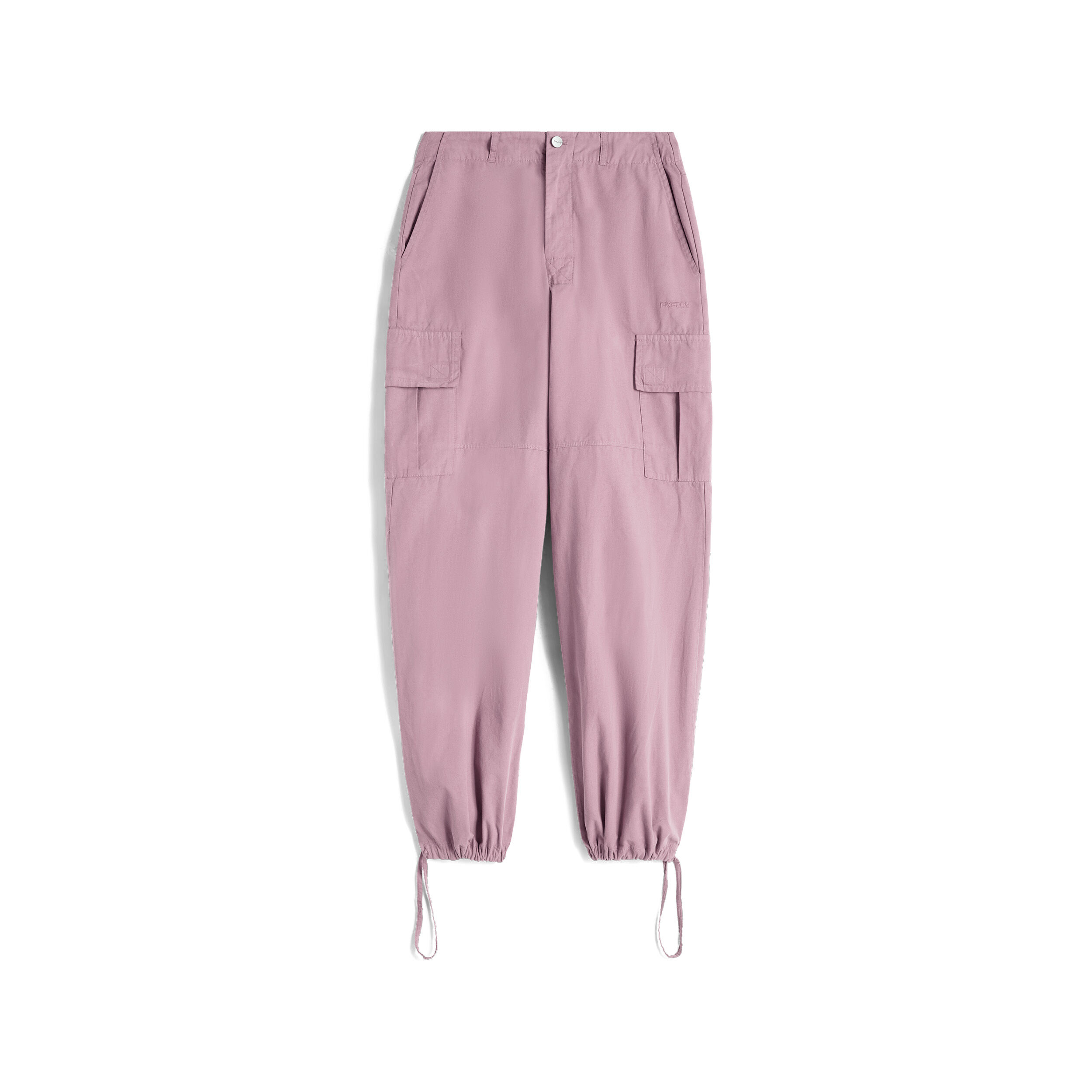 Freddy Pantaloni cargo in canvas tinto capo Dusky Orchid Direct Dyed Donna Large