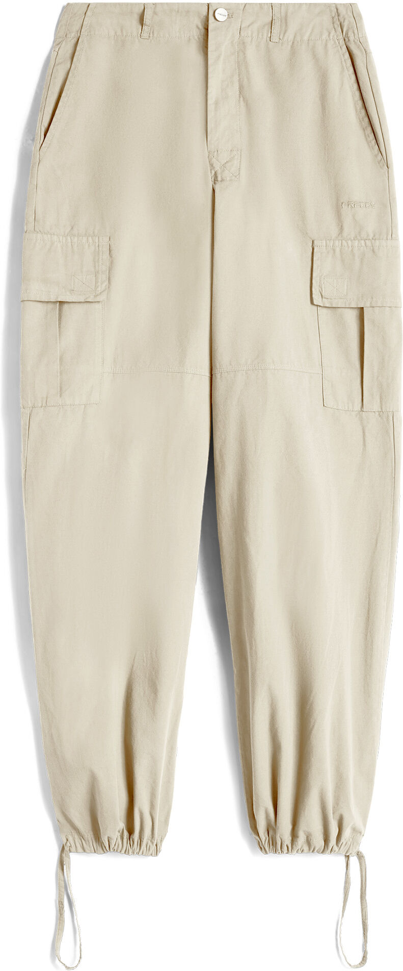 Freddy Pantaloni cargo in canvas tinto capo Oatmeal Direct Dyed Donna Large