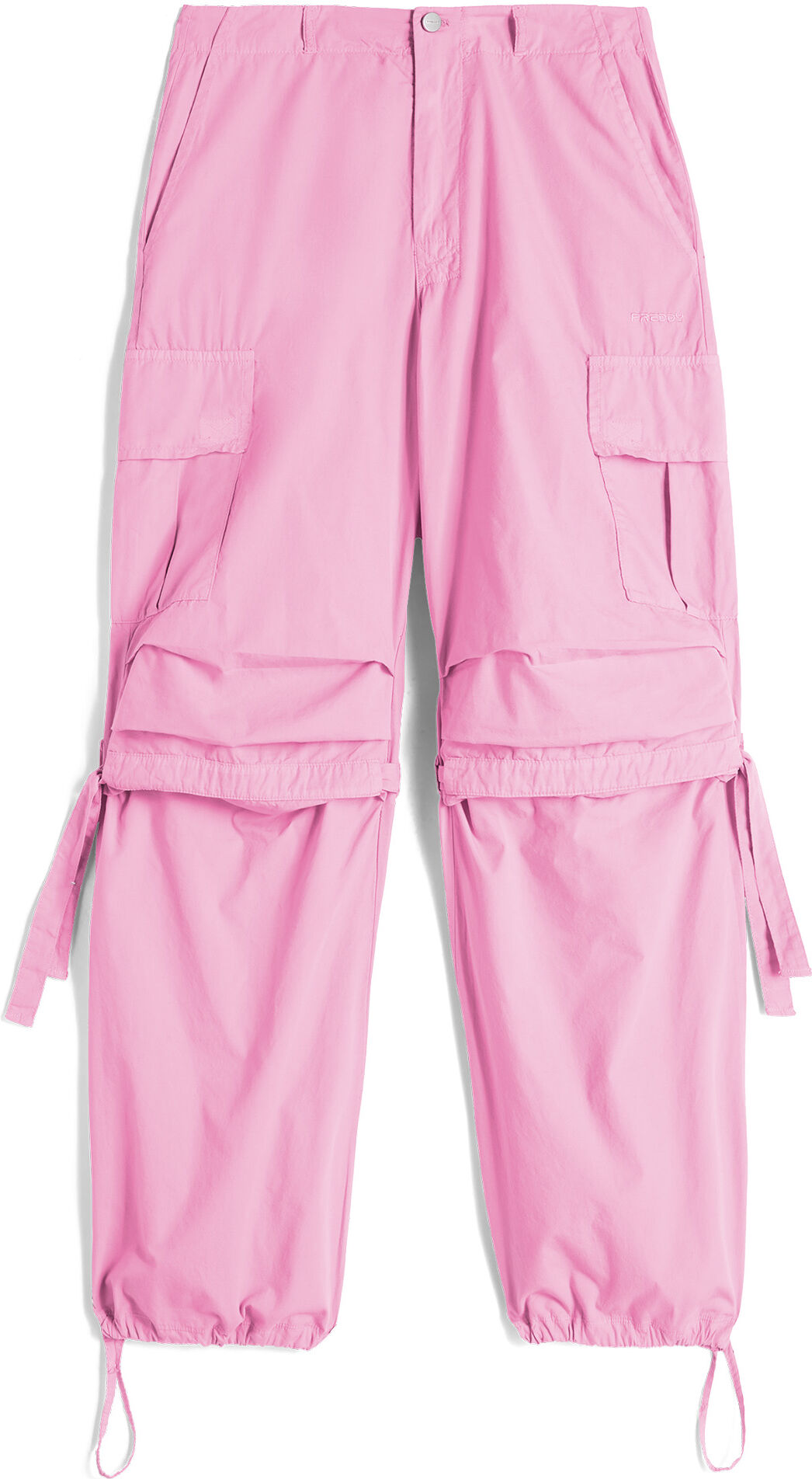 Freddy Pantaloni cargo da donna in tessuto popeline tinto capo Fuchsia Pink Donna Medium