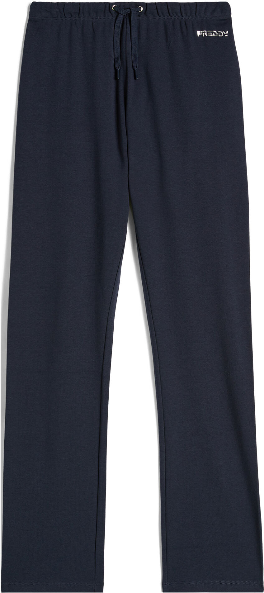 Freddy Pantaloni in cotone regular fit vita alta con coulisse Blu Navy Donna Medium