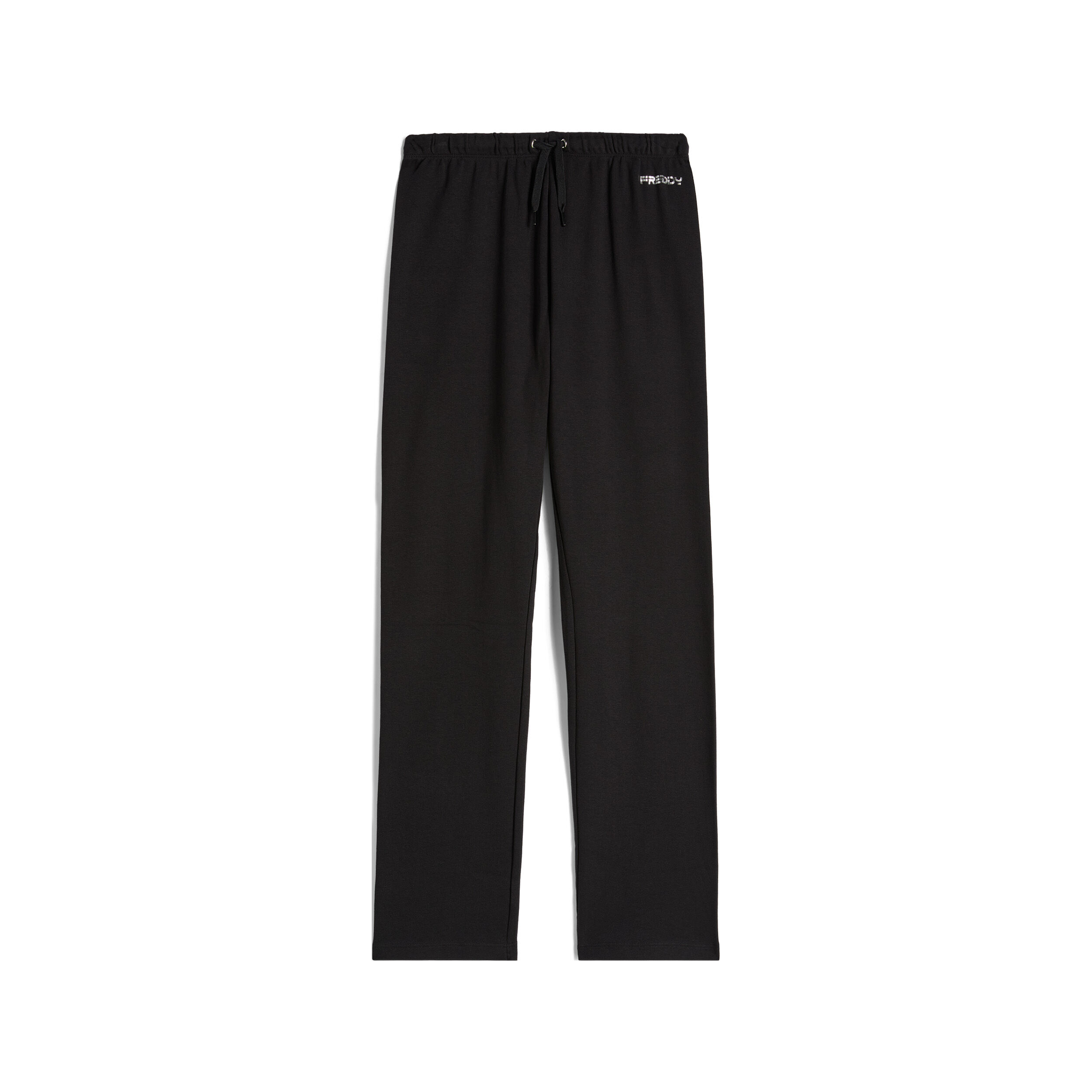 Freddy Pantaloni in cotone regular fit vita alta con coulisse Nero Donna Medium