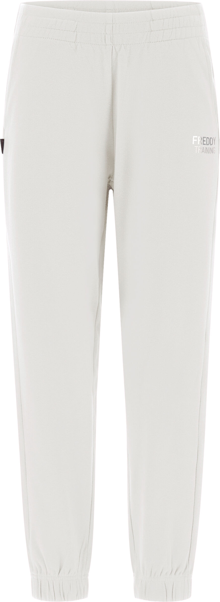 Freddy Pantaloni comfort in interlock con elastico su vita e fondo Bianco Donna Medium