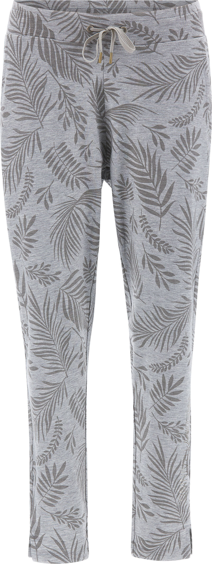 Freddy Pantaloni sportivi mélange stampa tropicale all over Allover Leaves Gray Donna Small